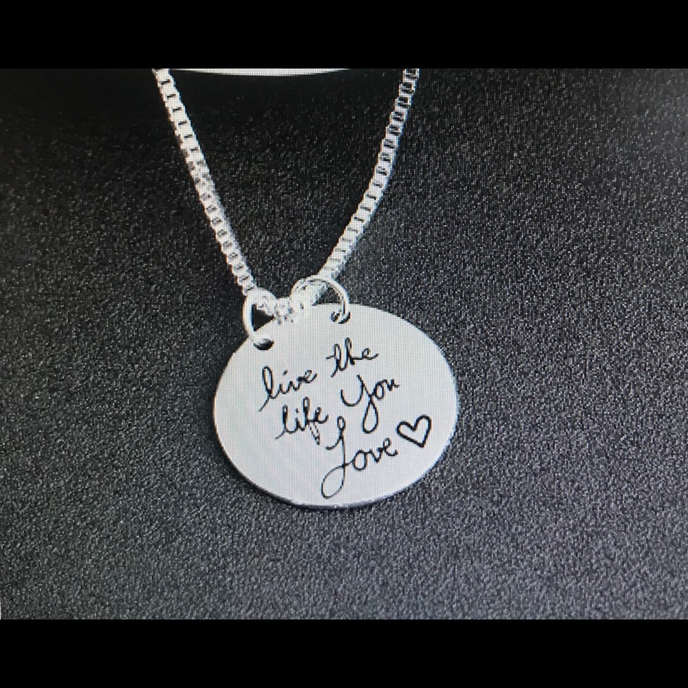 Love life necklace pendant statement quote NEW!